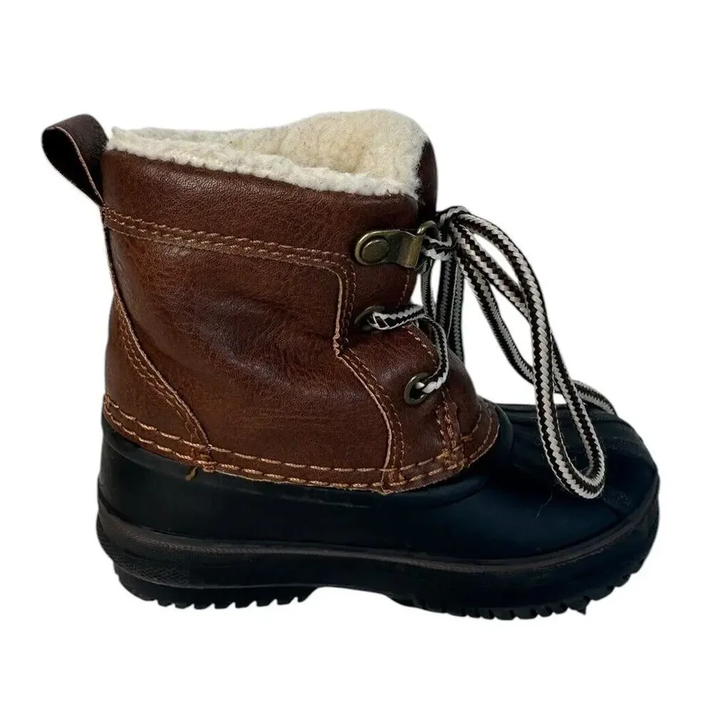 London Fog Warrington Snow Toddler Boys 6 Brown Casual Lace Up Boots CL30206Y-E